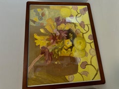 The yellow apples. Still-life, oil pastel, yellow, horizontal