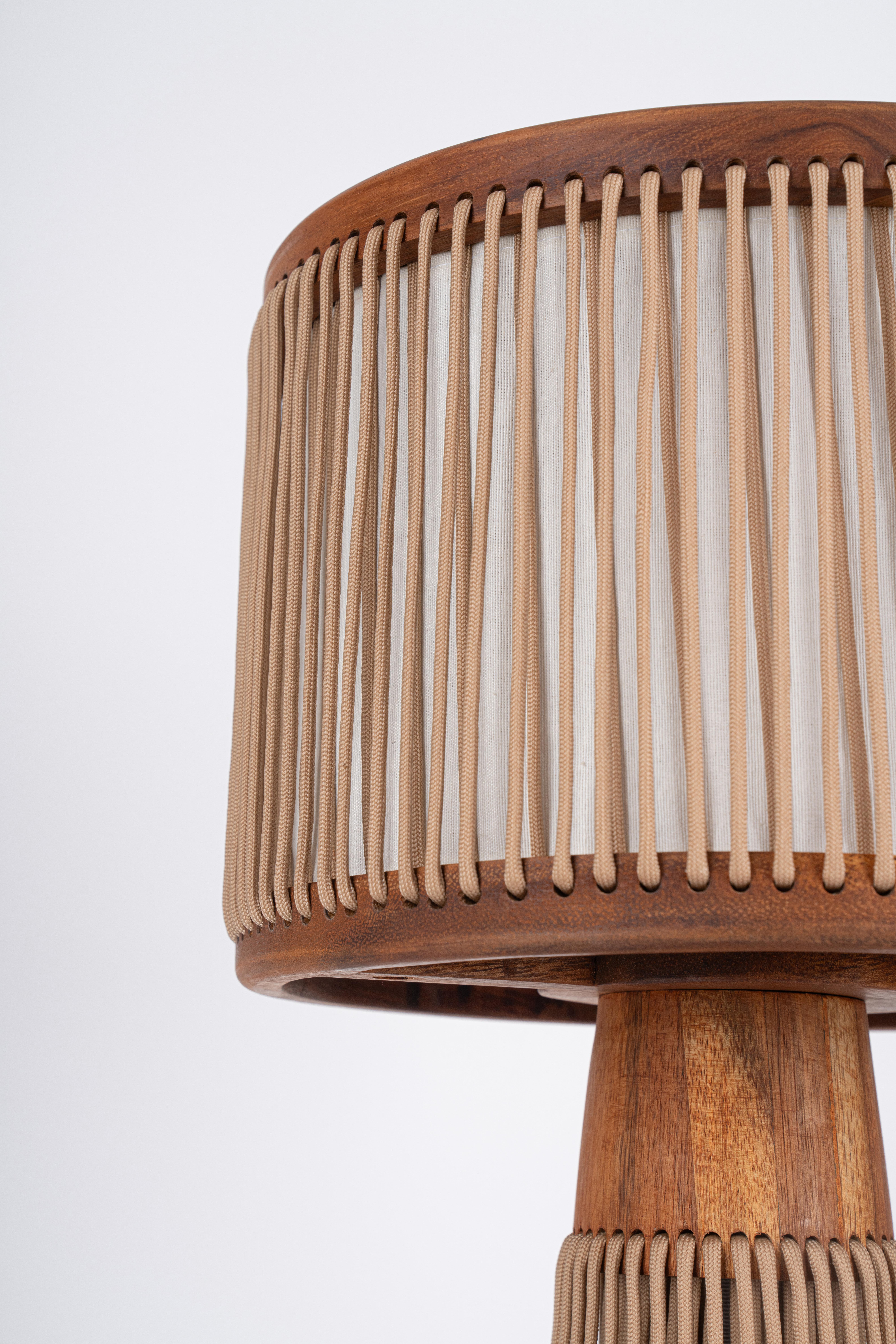 Linen Anaka Table Lamp by Saadia Design For Sale