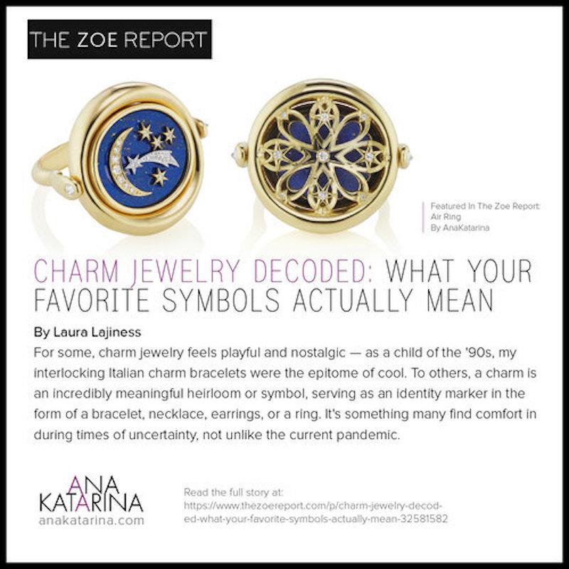 AnaKatarina 18 Karat Gold, Chilean Lapis, and Diamond Elements 'Air' Ring For Sale 1
