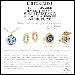 AnaKatarina 18 Karat Gold, Turquoise, and Diamond Elements 'Water' Ring