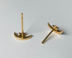 Anakatarina 18k and Diamond 'Star and Moon' Stud Earring