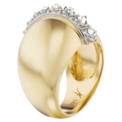 AnaKatarina 18k Gold and Diamond 'Attitude' Spike Ring