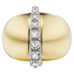 Vintage AnaKatarina 18k Gold and Diamond 'Attitude' Spike Ring