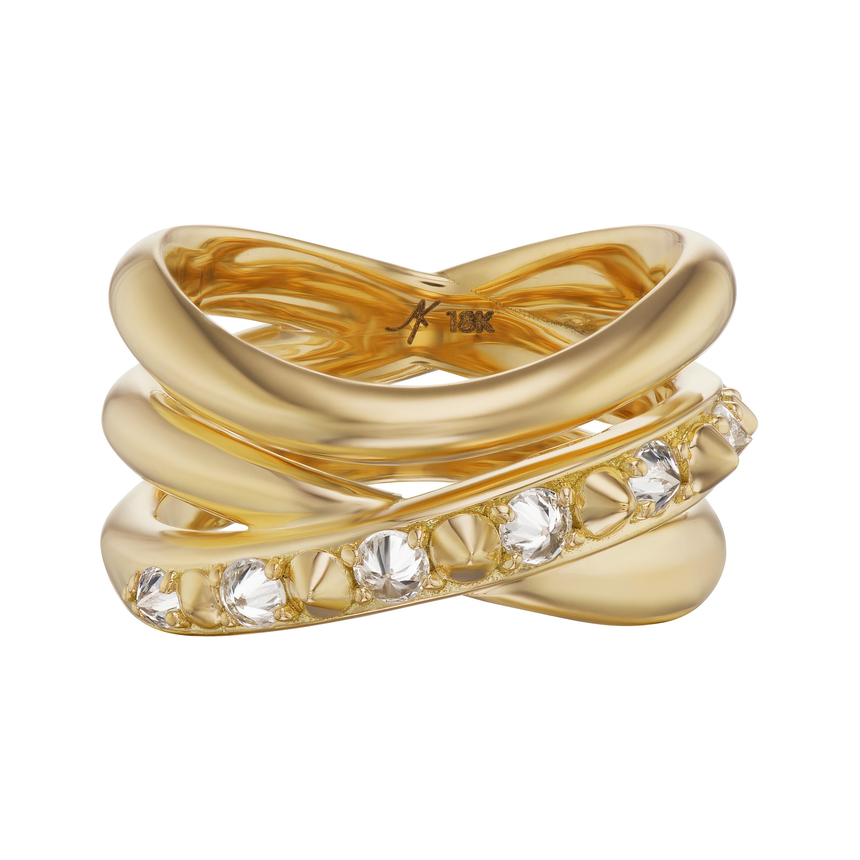 AnaKatarina 18k Gold and Inverted Diamond 'Attitude' Ring