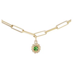 AnaKatarina 18k Gold and Tsavorite Garnet Necklace