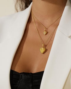 AnaKatarina 18K Gold, Diamond, and Pink Sapphire 'Pierce Your Heart' Necklace