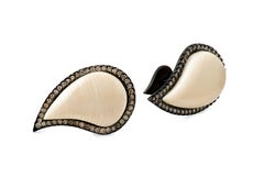 AnaKatarina Cognac Diamond and Mammoth 'Ishq' Cufflinks