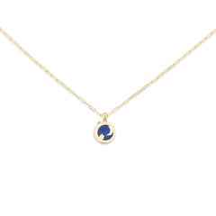 AnaKatarina Elements 'Air' Pendant in 18 Karat Gold, Chilean Lapis, and Diamonds