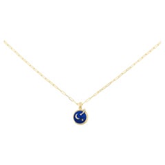 AnaKatarina Elements 'Air' Pendant in 18 Karat Gold, Chilean Lapis, and Diamonds