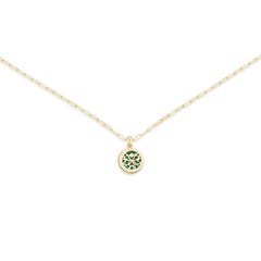 AnaKatarina Elements 'Earth' Pendant in 18k Gold, Malachite, Ruby, and Diamond