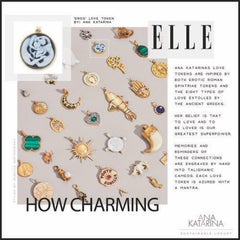 AnaKatarina 'Eros' Love Token Necklace, Hand Carved Agate and 18 Karat Gold