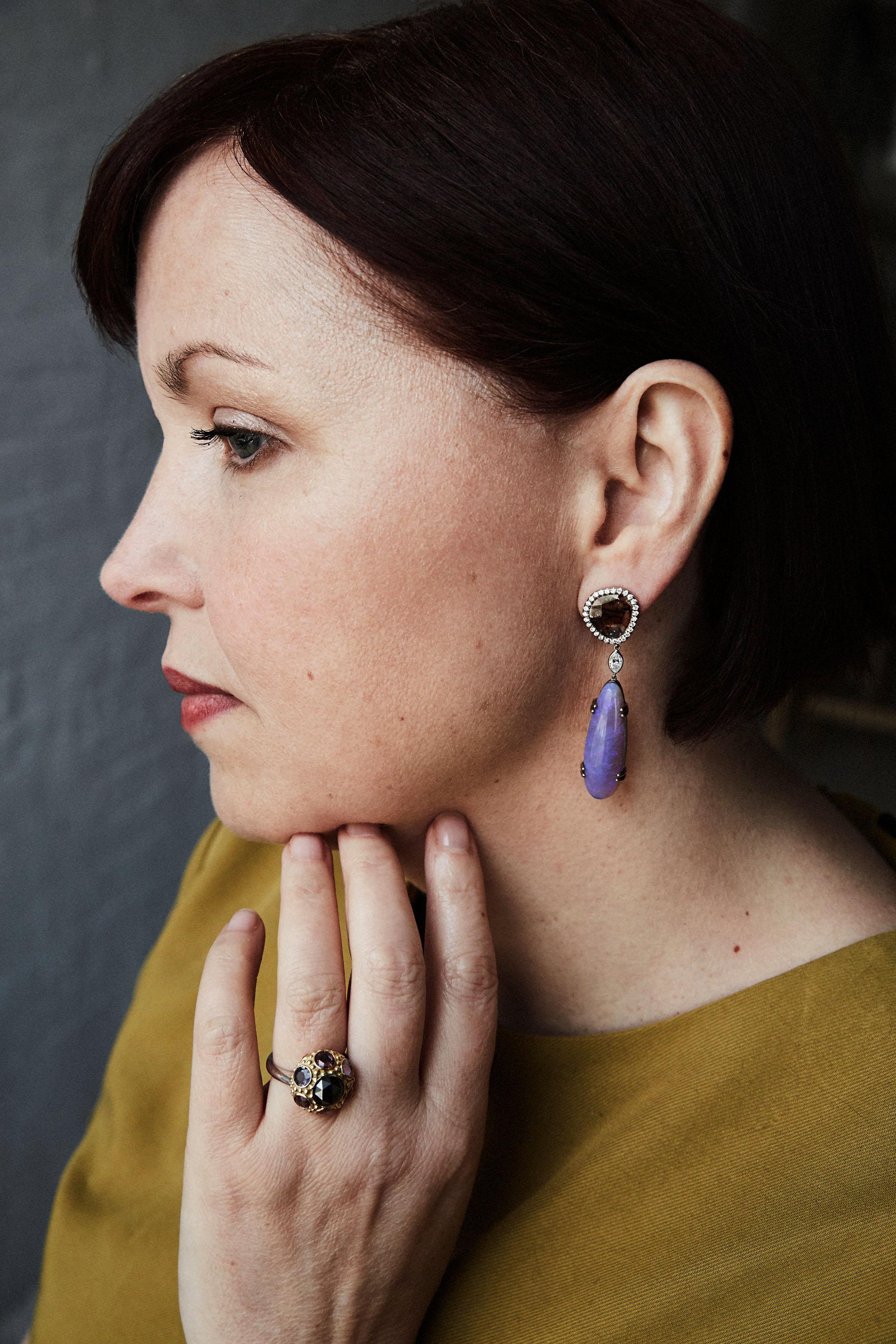 jelly opal earrings