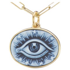AnaKatarina 'Philautia' Love Token, Carved Agate and 18k Yellow Gold Pendant