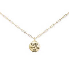 AnaKatarina 'Phillia' Love Token, Hand Carved Agate and 18k Yellow Gold