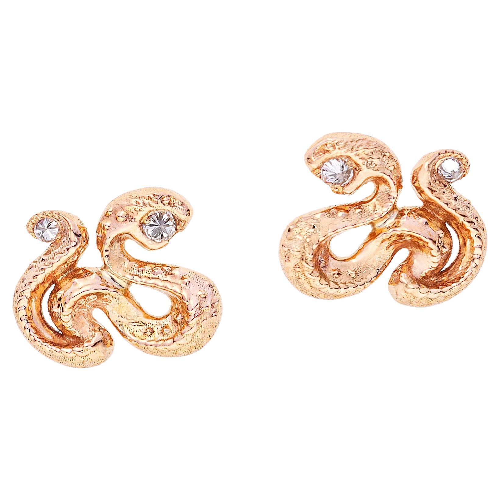 Serpent Diamond Studs main image 1