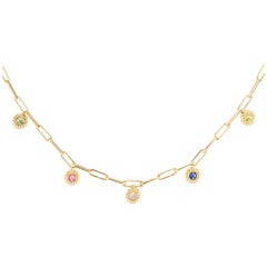 'Tribe' Customizable 18k Gold and Gemstone Birthstone Necklace by AnaKatarina