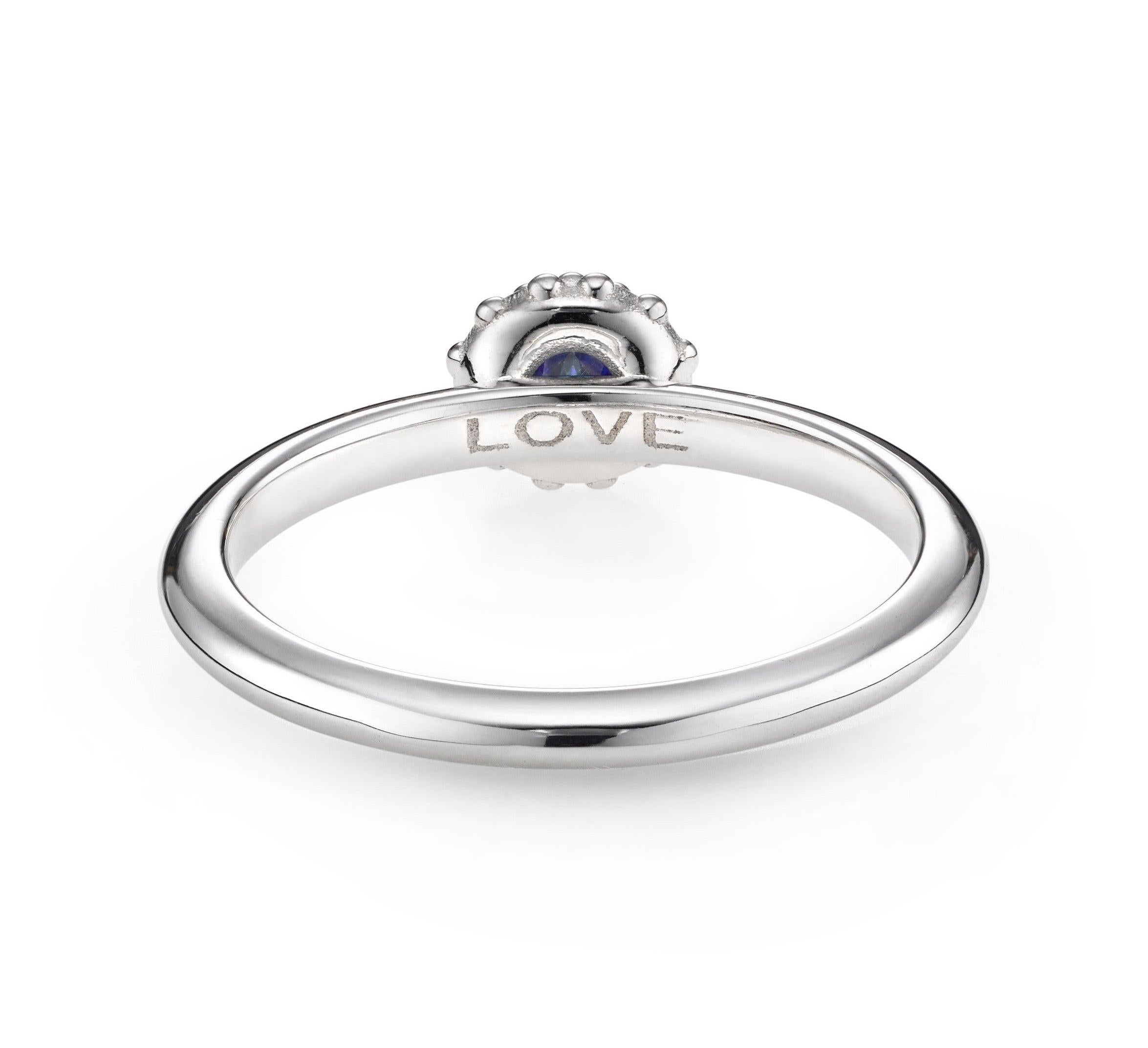 For Sale:  AnaKatarina White Gold and Sapphire 'Evolution' Stacking Ring 3