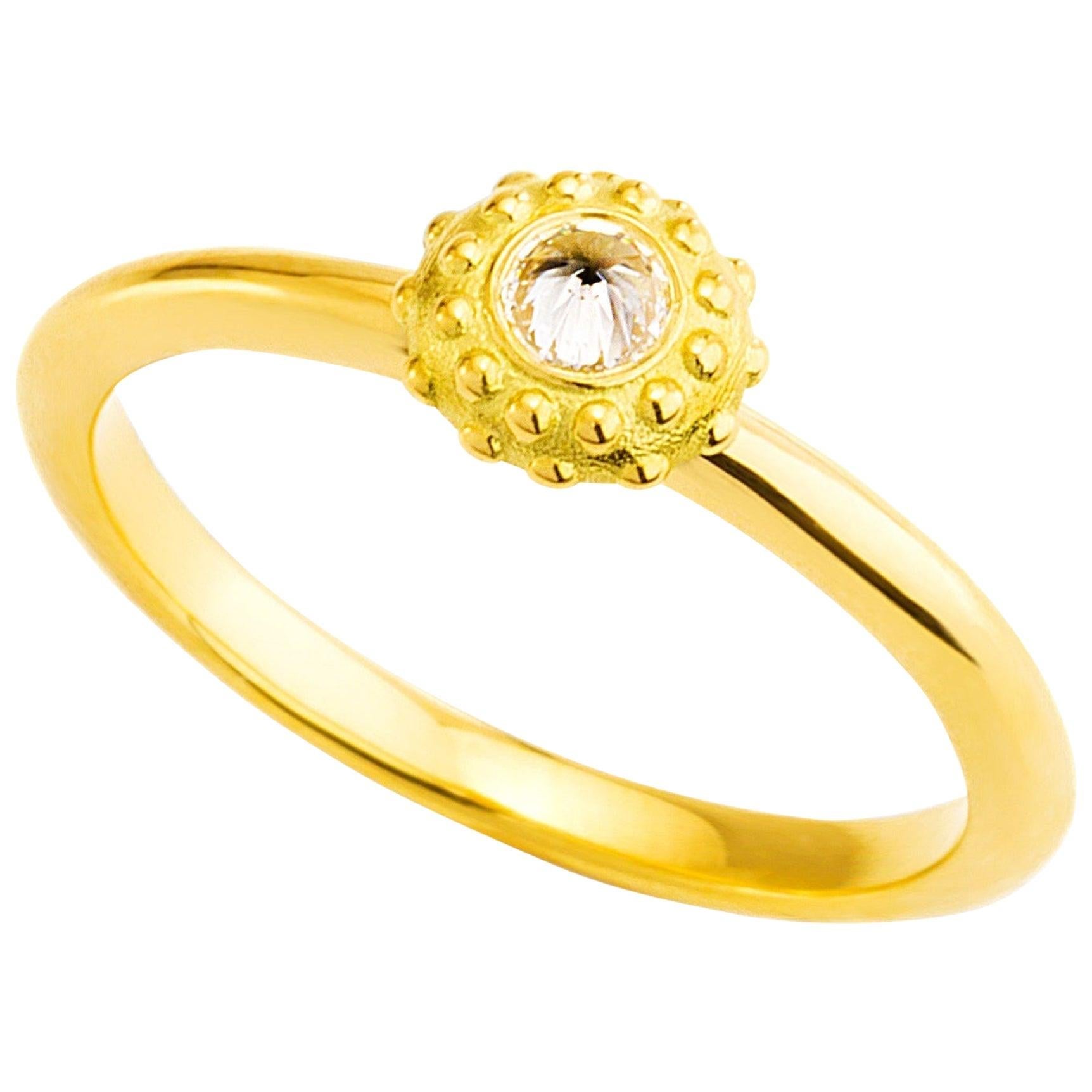 For Sale:  AnaKatarina Yellow Gold and Diamond 'Evolution' Stacking Ring