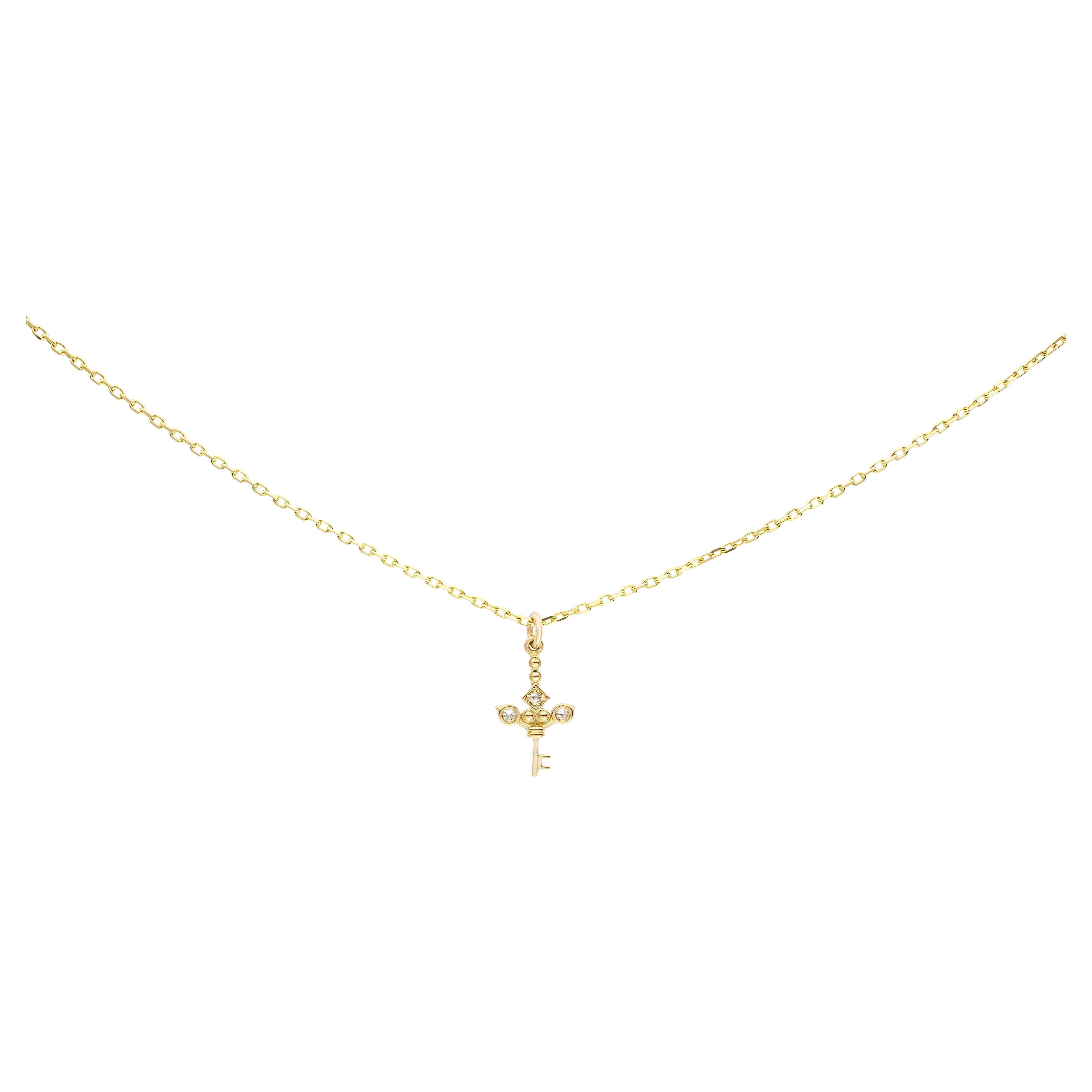 Cartier Rose Gold Diamond Love Circle Charm Necklace at 1stDibs