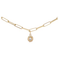 AnaKatarina Yellow Gold and Diamond Sea Urchin Chain Necklace