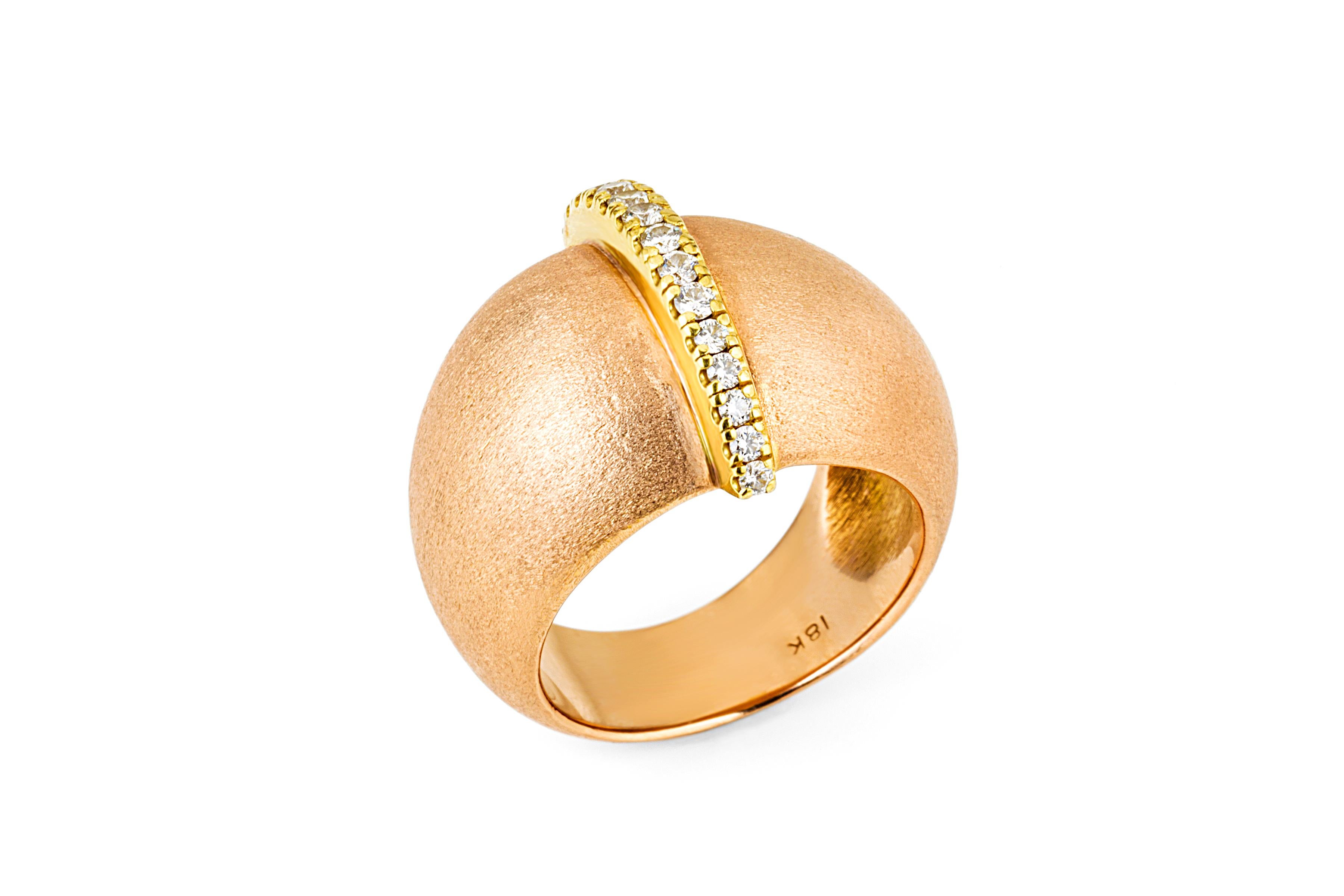 AnaKatarina Yellow Gold and Diamond Talisman Ring For Sale 2