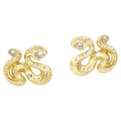 AnaKatarina clous serpent Wisdom en or jaune et diamants