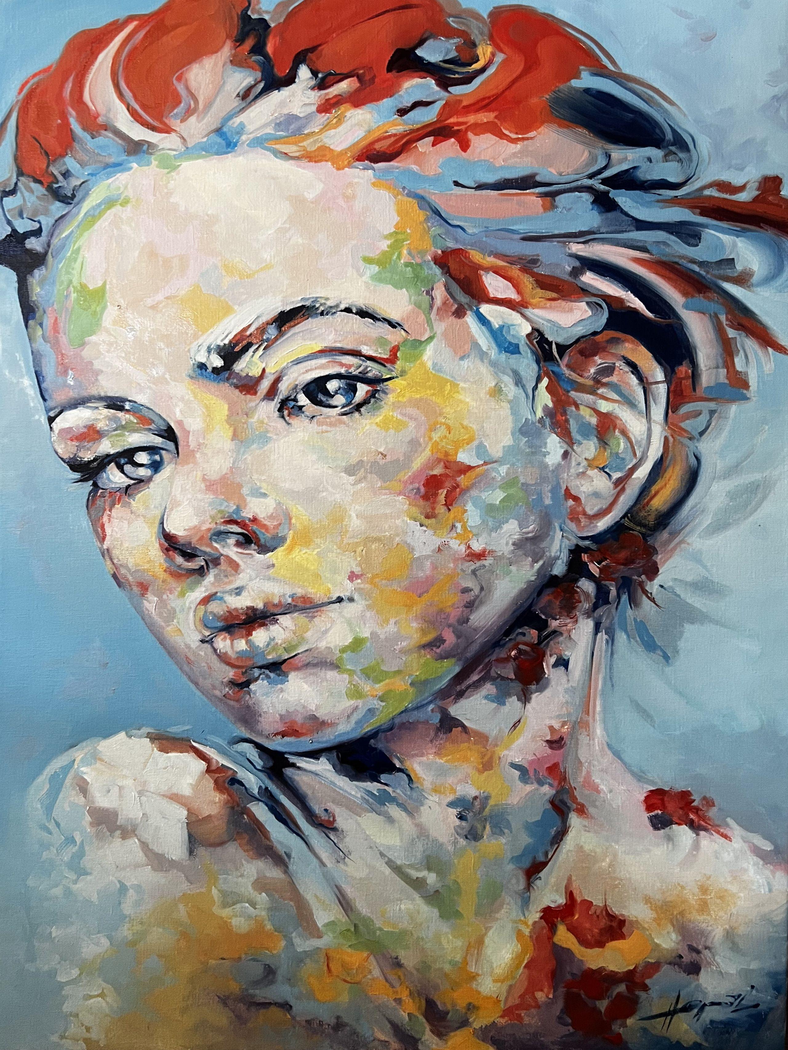 Eva, Pittura, Olio su tela - Painting di Anamaria Cepoi