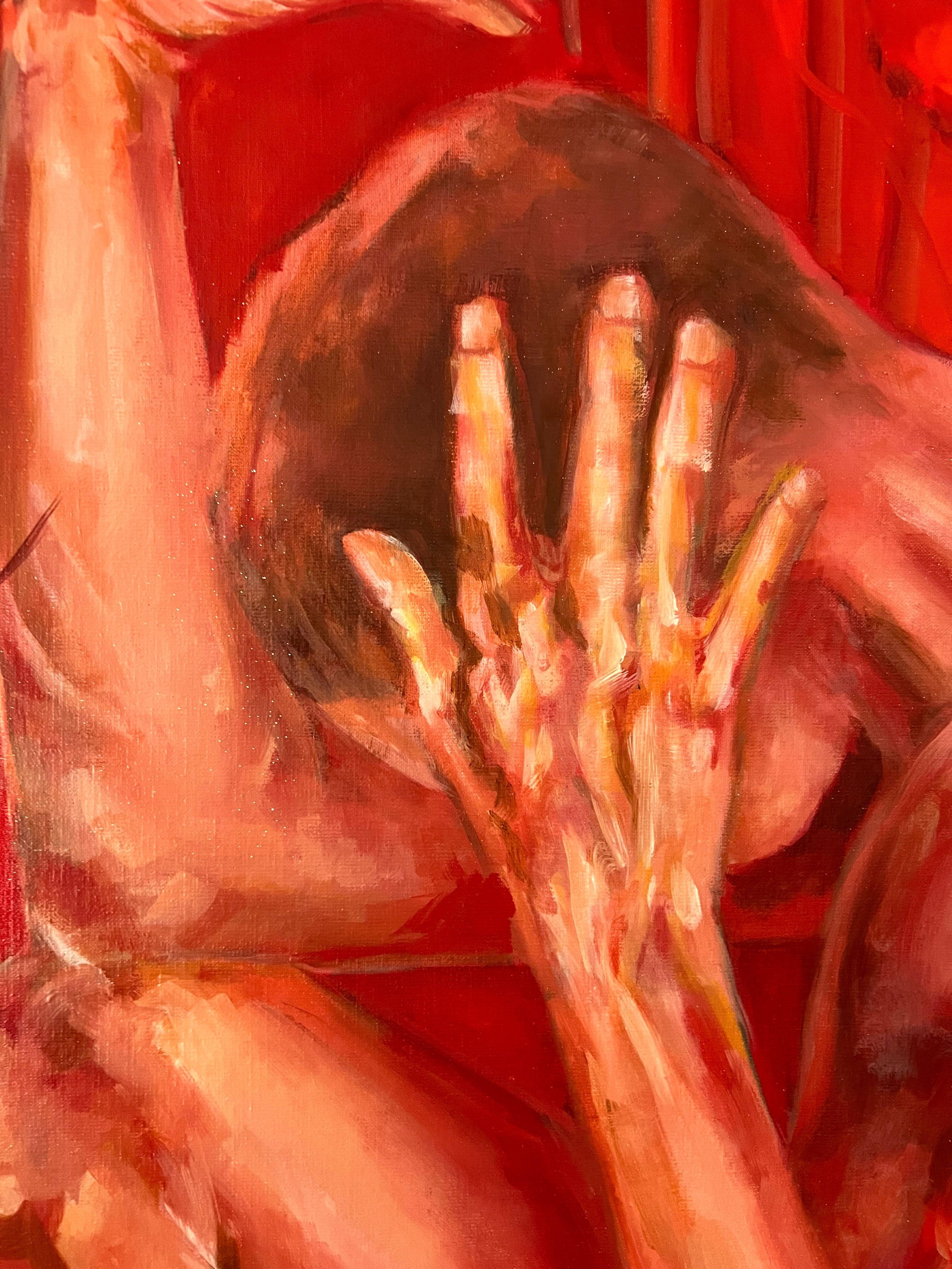 Conexión humana, Pintura, Óleo sobre lienzo - Painting Contemporáneo de Anamaria Cepoi