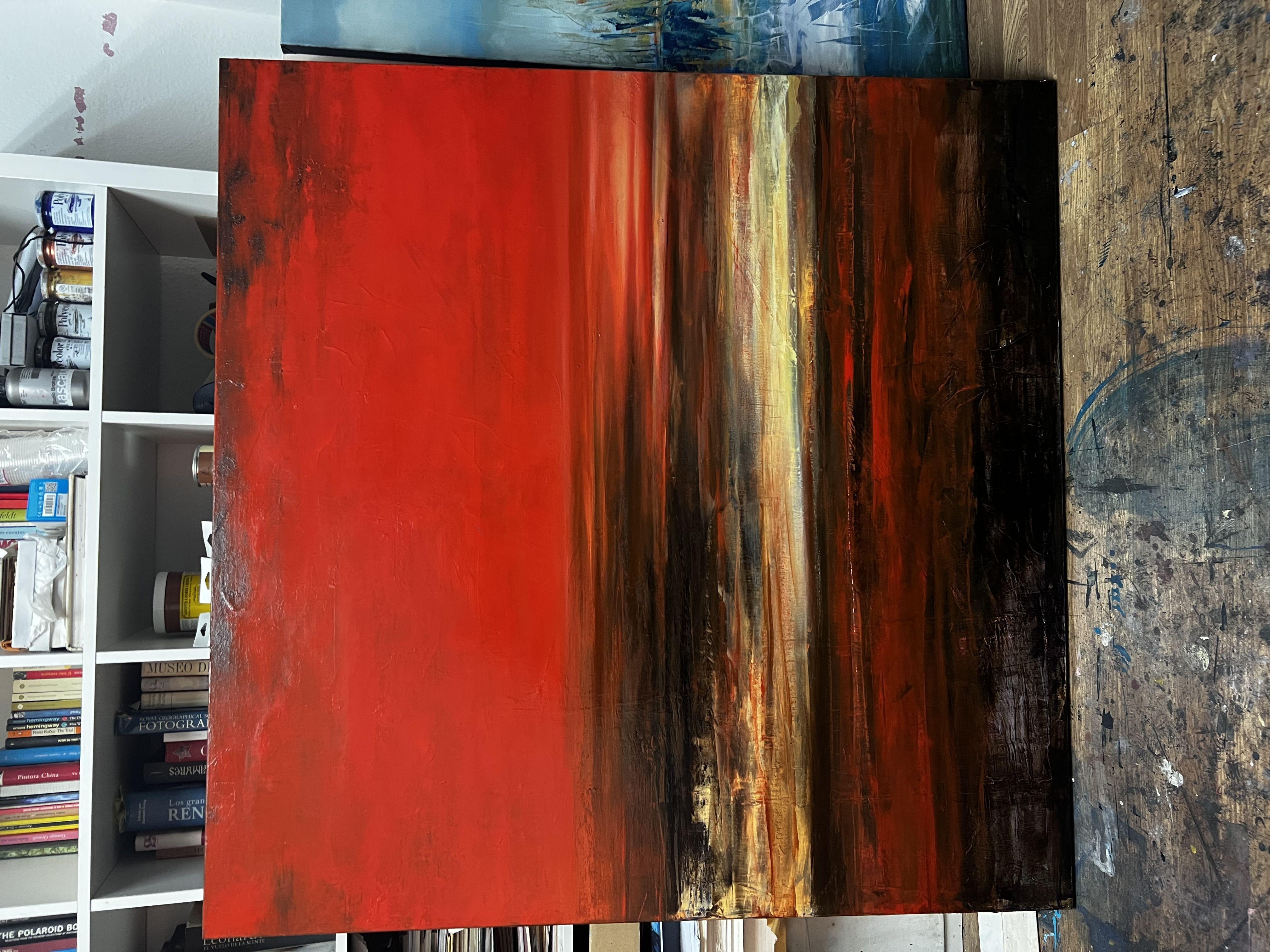 Il mio cielo al tramonto, Pittura, Olio su tela in vendita 1