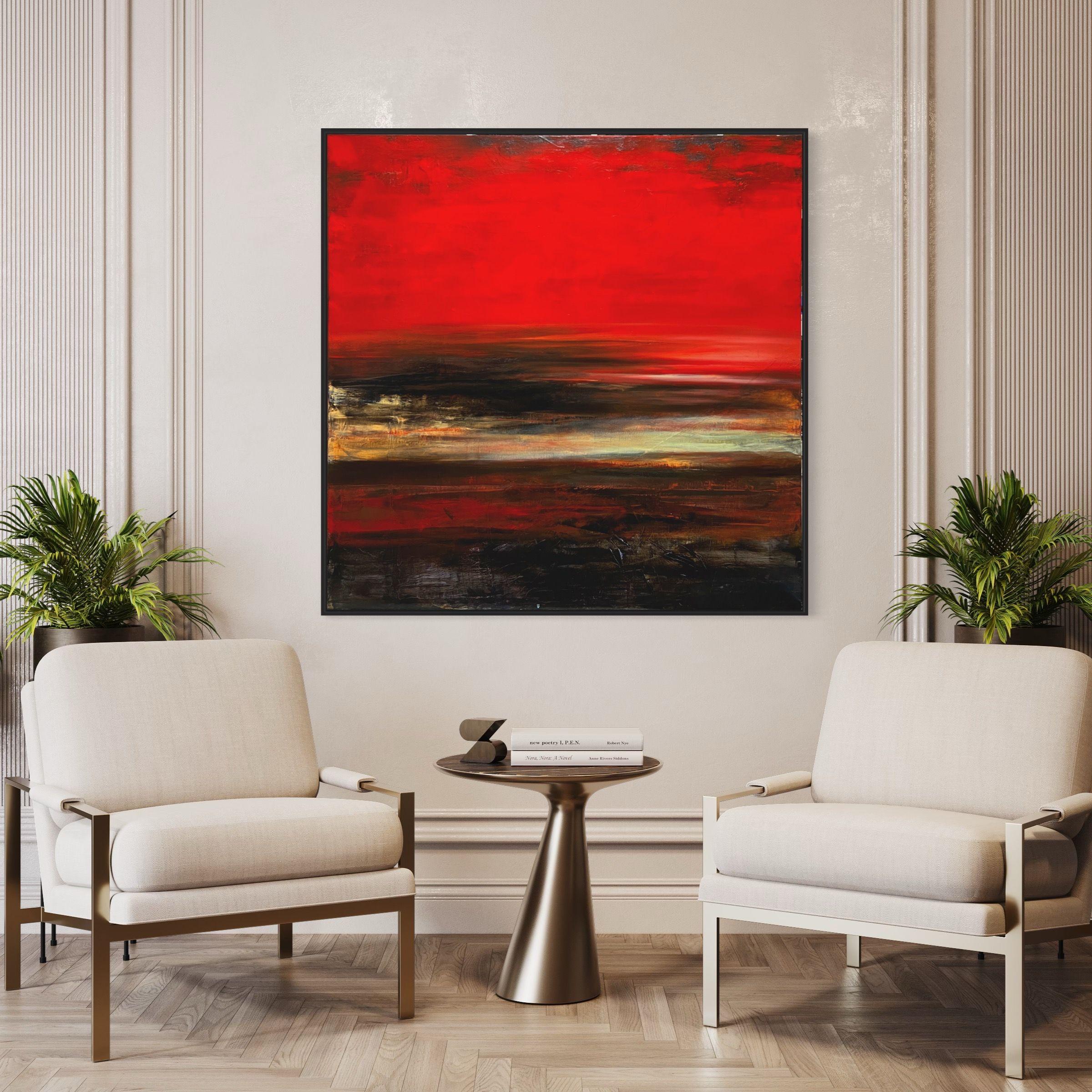 Il mio cielo al tramonto, Pittura, Olio su tela in vendita 2