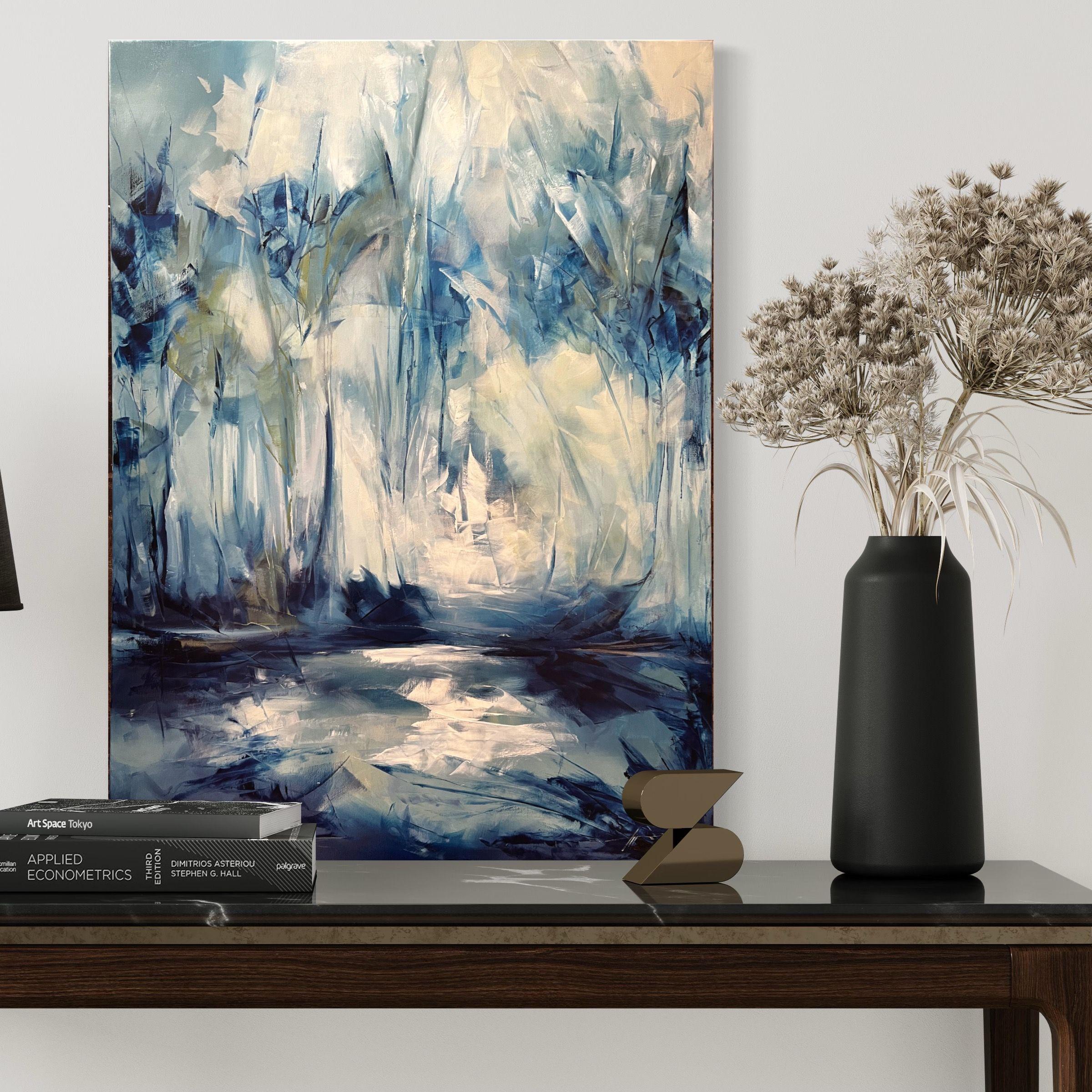 journées d'hiver ensoleillées, peinture, huile sur toile en vente 2