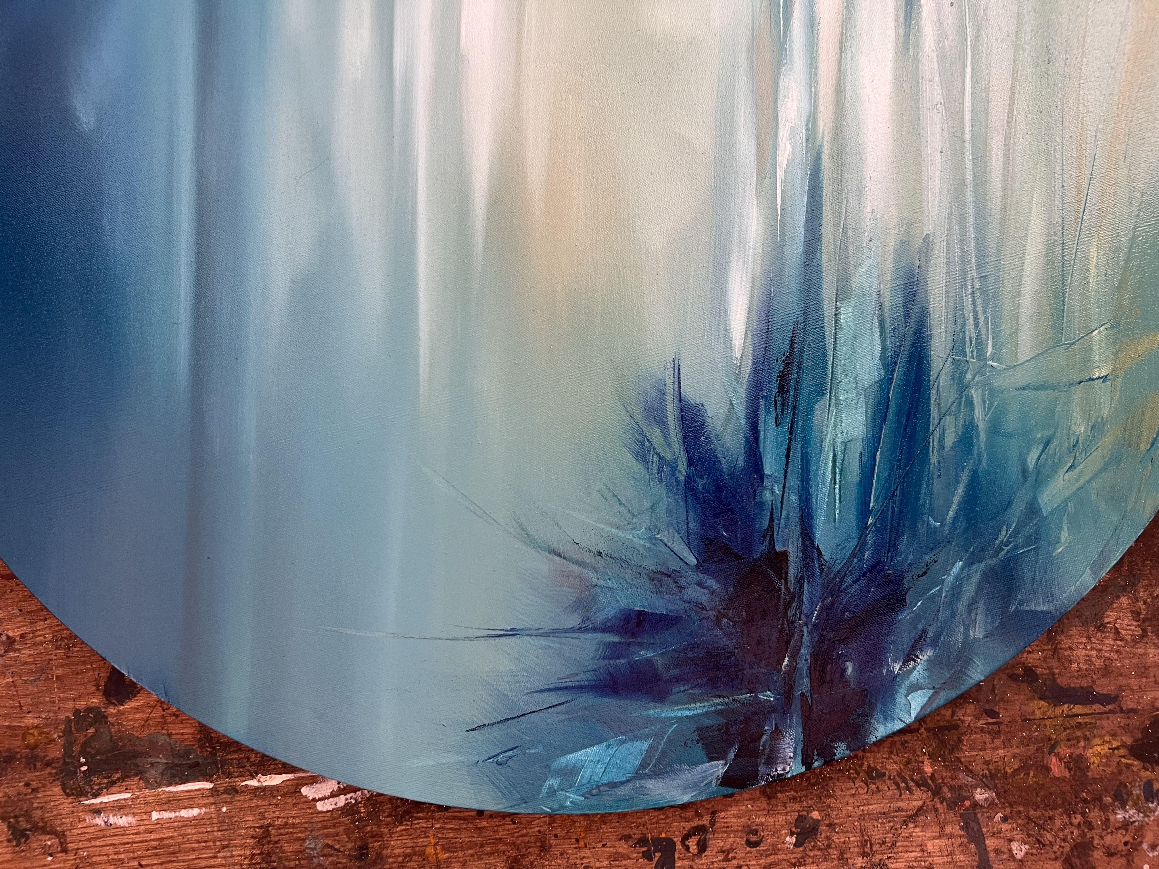 Symphony of Blue, Gemälde, Öl auf Leinwand (Sonstige Kunststile), Painting, von Anamaria Cepoi