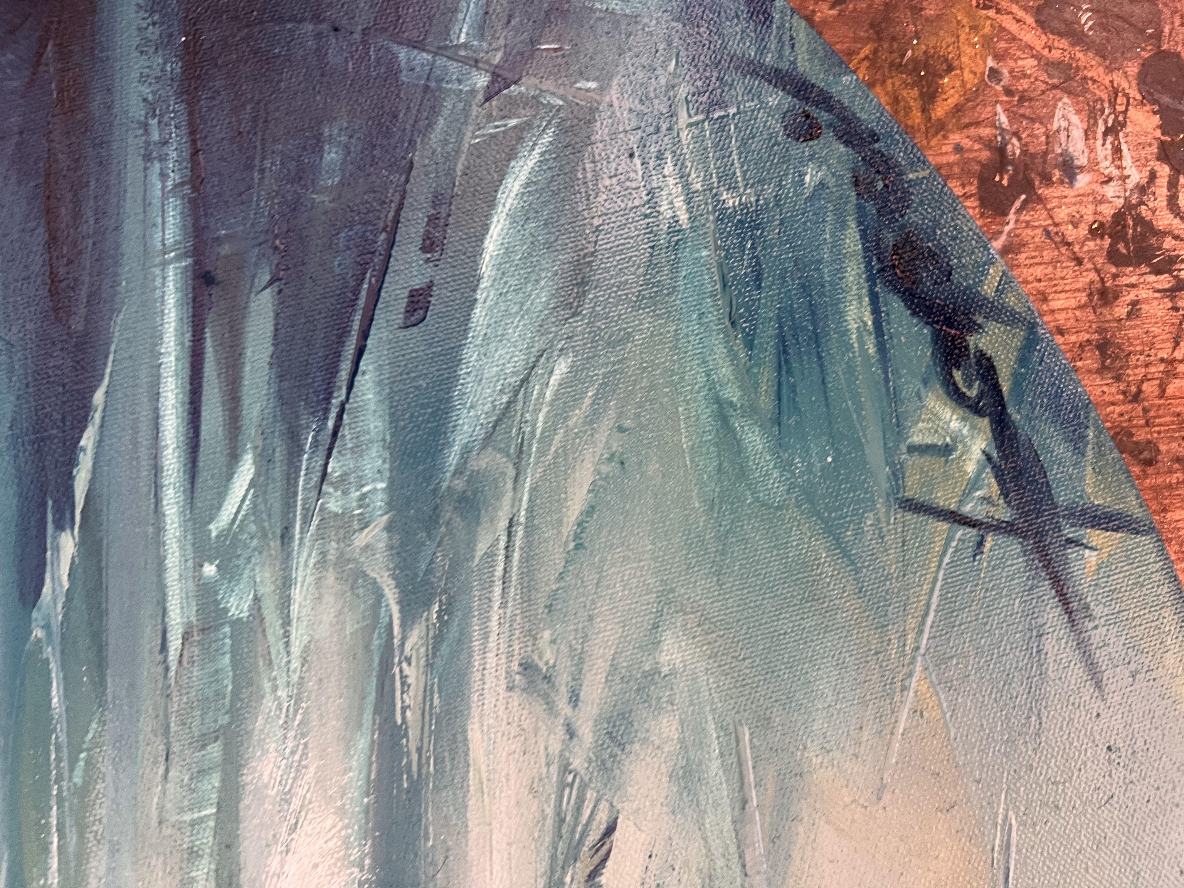 Symphony of Blue, Gemälde, Öl auf Leinwand im Angebot 1