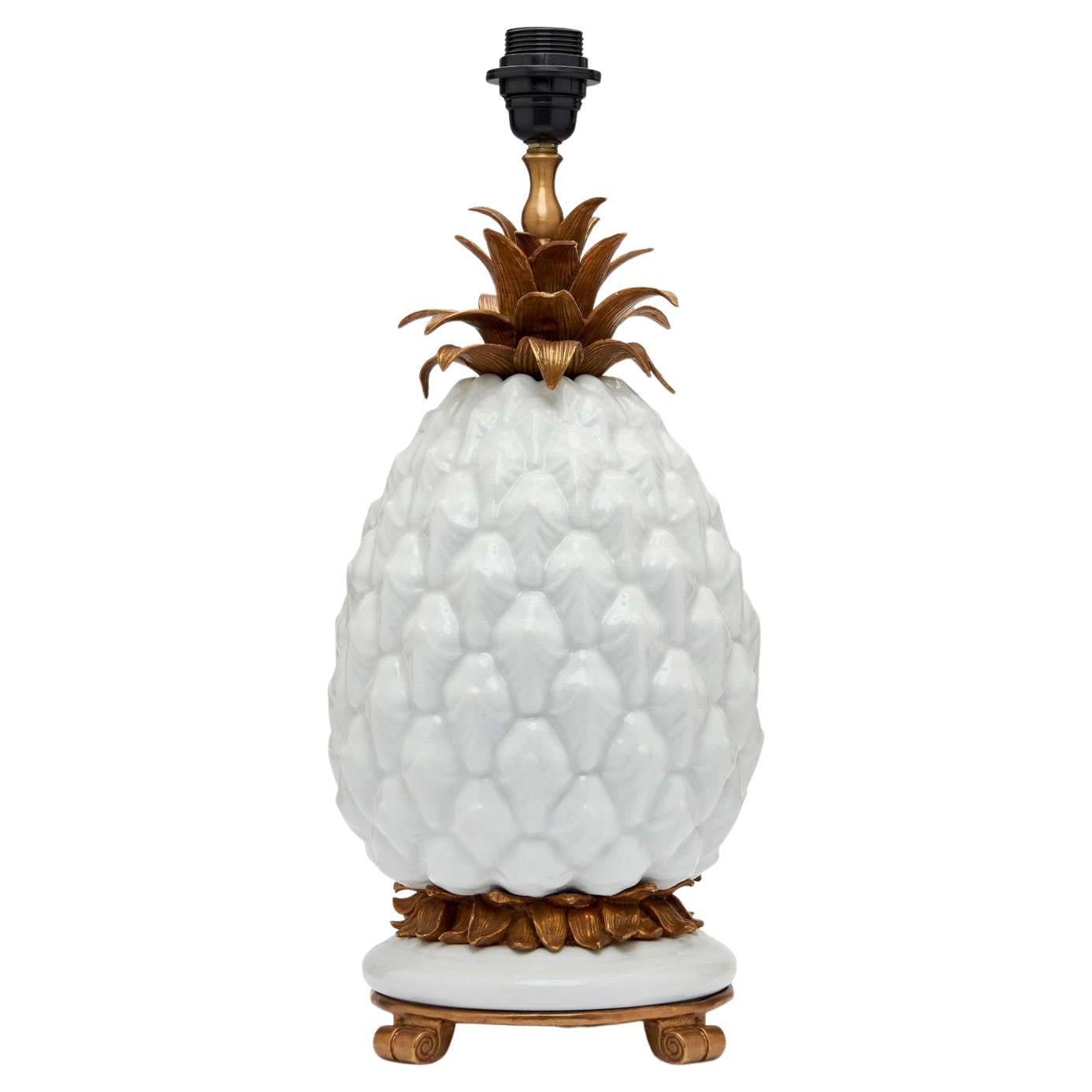 Pied de lampe ANANAS - Blanc cassé