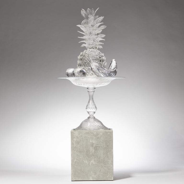'AnanasMusaPrunus' is from the British artist and Blown Away II series winner, Elliot Walker's ongoing body of unique still life artworks. Freehand sculpted in clear glass, the piece incorporates an elegant centrepiece adorned with a pineapple,