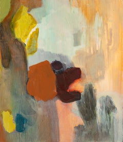"Title Controversy, " an Abstract Oil on Wood signed by Ananda Kesler