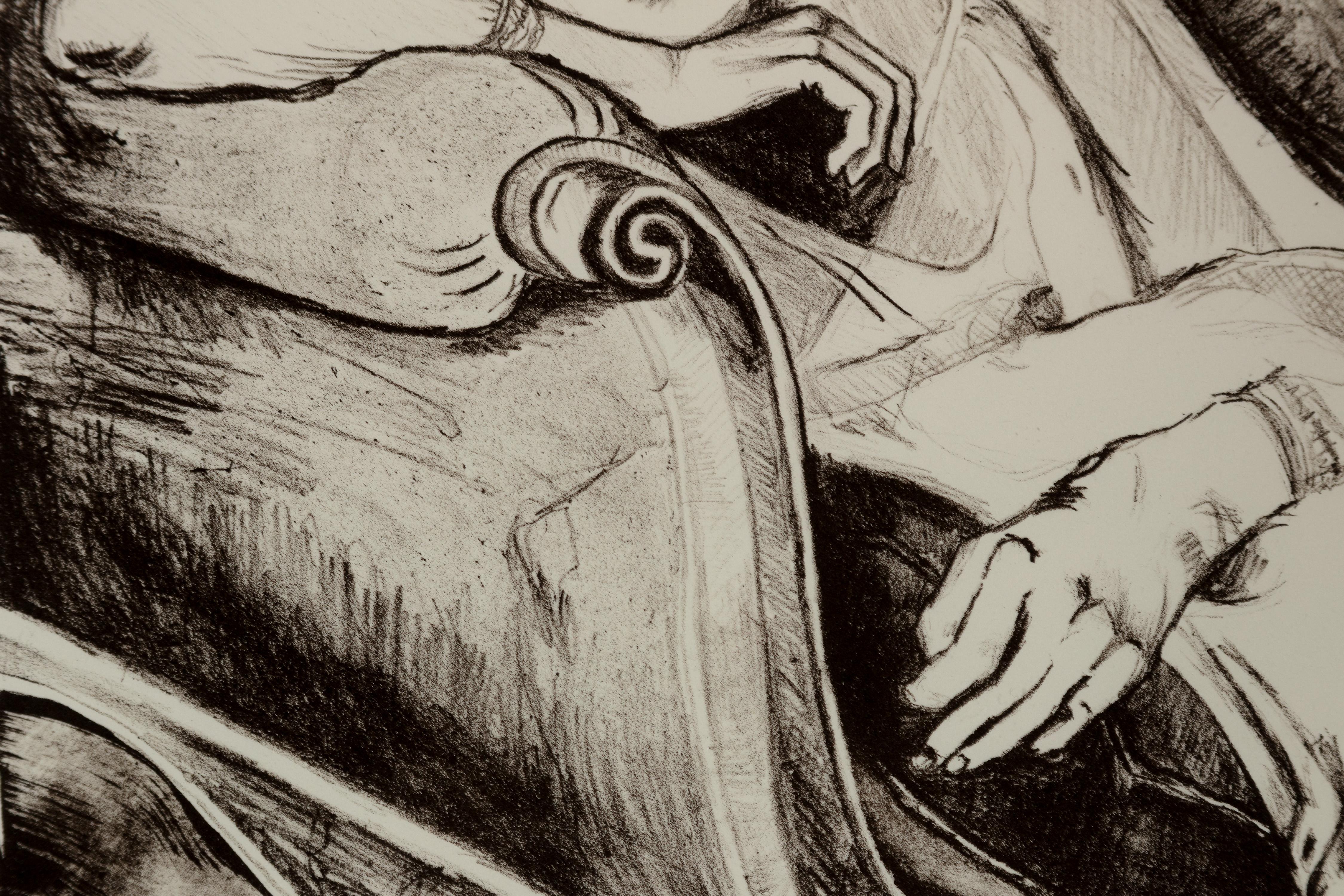 Tumbona - Figurative Print Gris de Ananda Kesler
