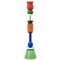 Vaso Ananke di Ettore Sottsass, vetro di Murano soffiato a mano, Memphis 1986, Italia