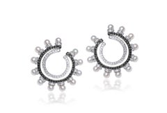 Ananya Balance C-Clip Earrings Set with Pearls and Diamonds
