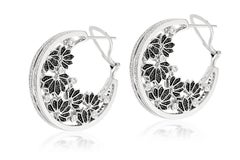 Ananya Lotus Samsara Earrings Set with Diamonds