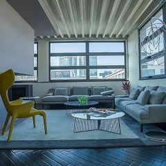 Anapo Coffee Table Transparent & Black Glass D108 By Driade