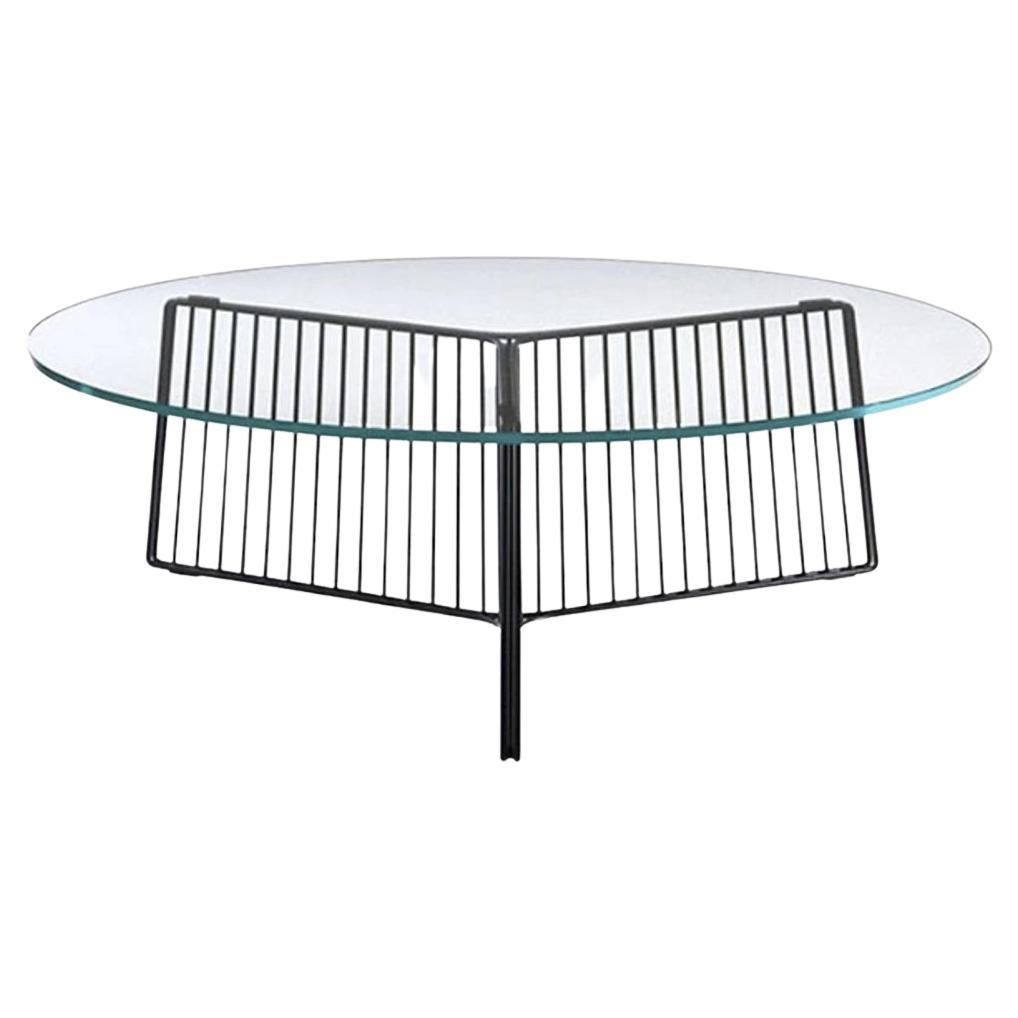 Table basse Anapo Verre transparent et noir D108 By Driade en vente