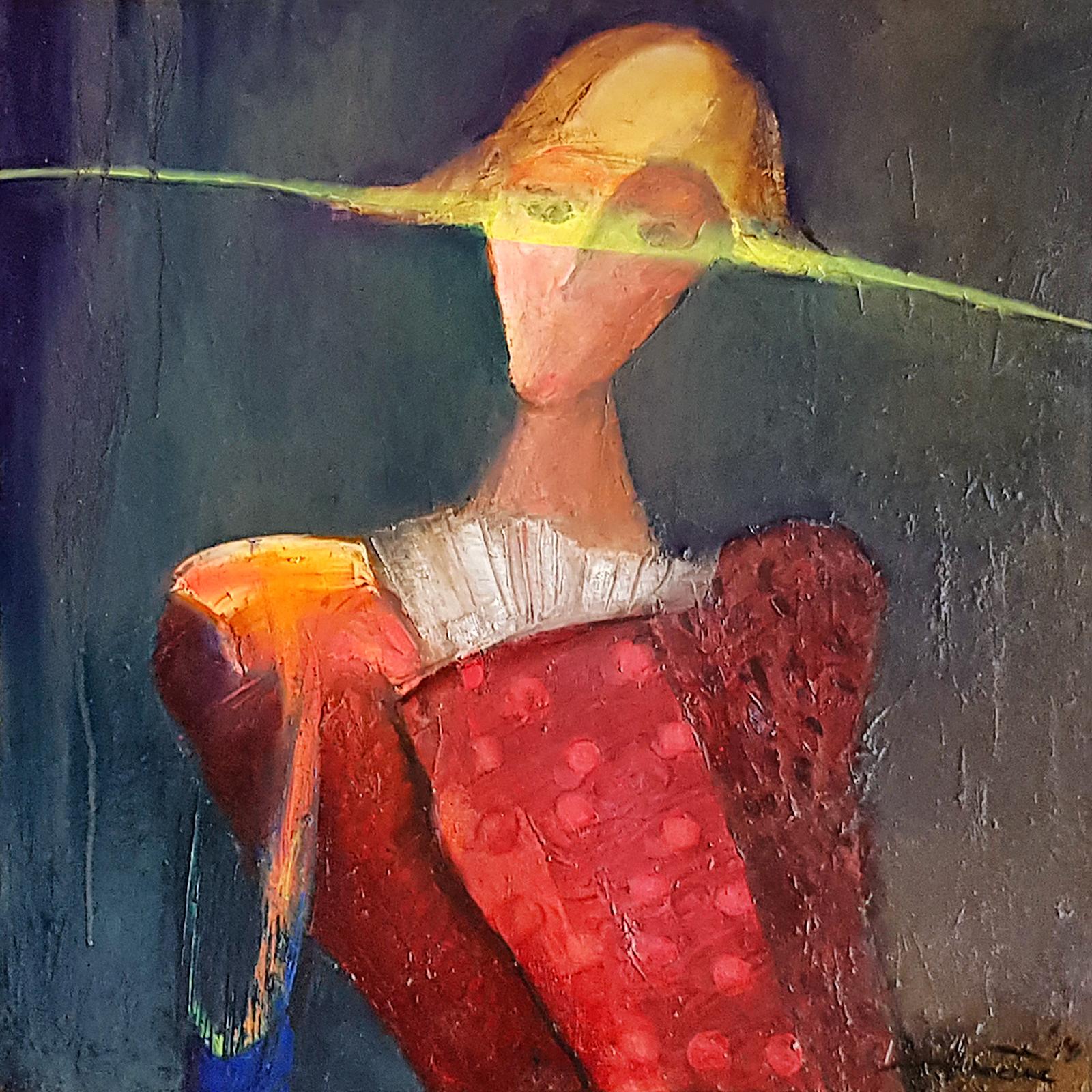 Anastas Kamburov Abstract Painting - The Clown