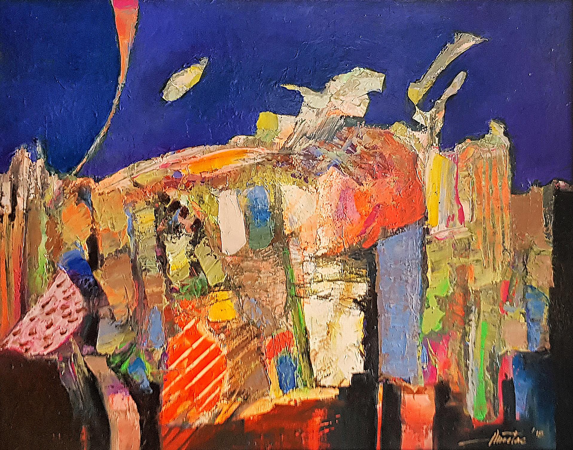 Anastas Kamburov Abstract Painting - The Hot Shadows