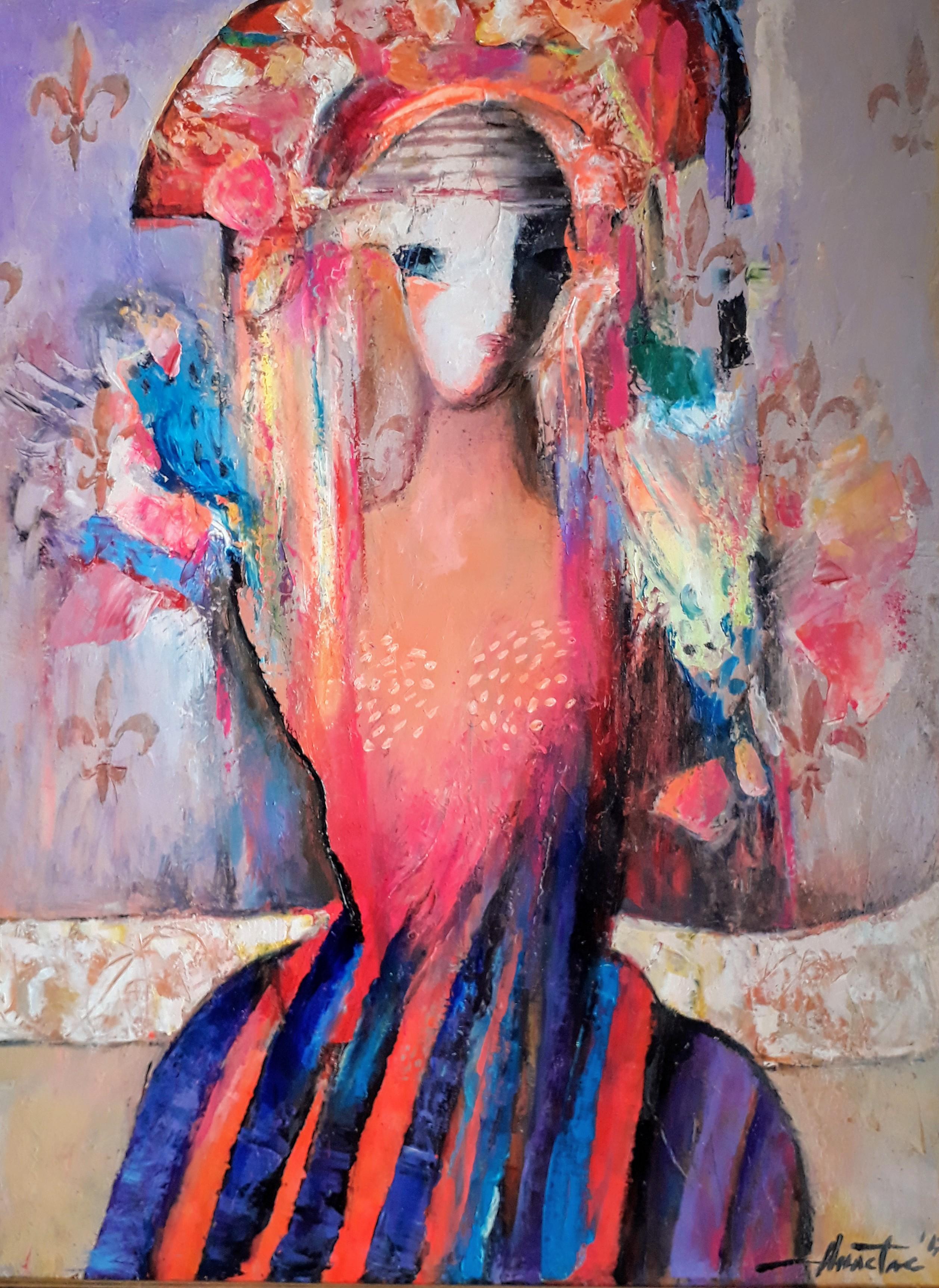 Anastas Kamburov Abstract Painting - The Mask