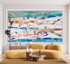 paesaggio marino pittura astratta