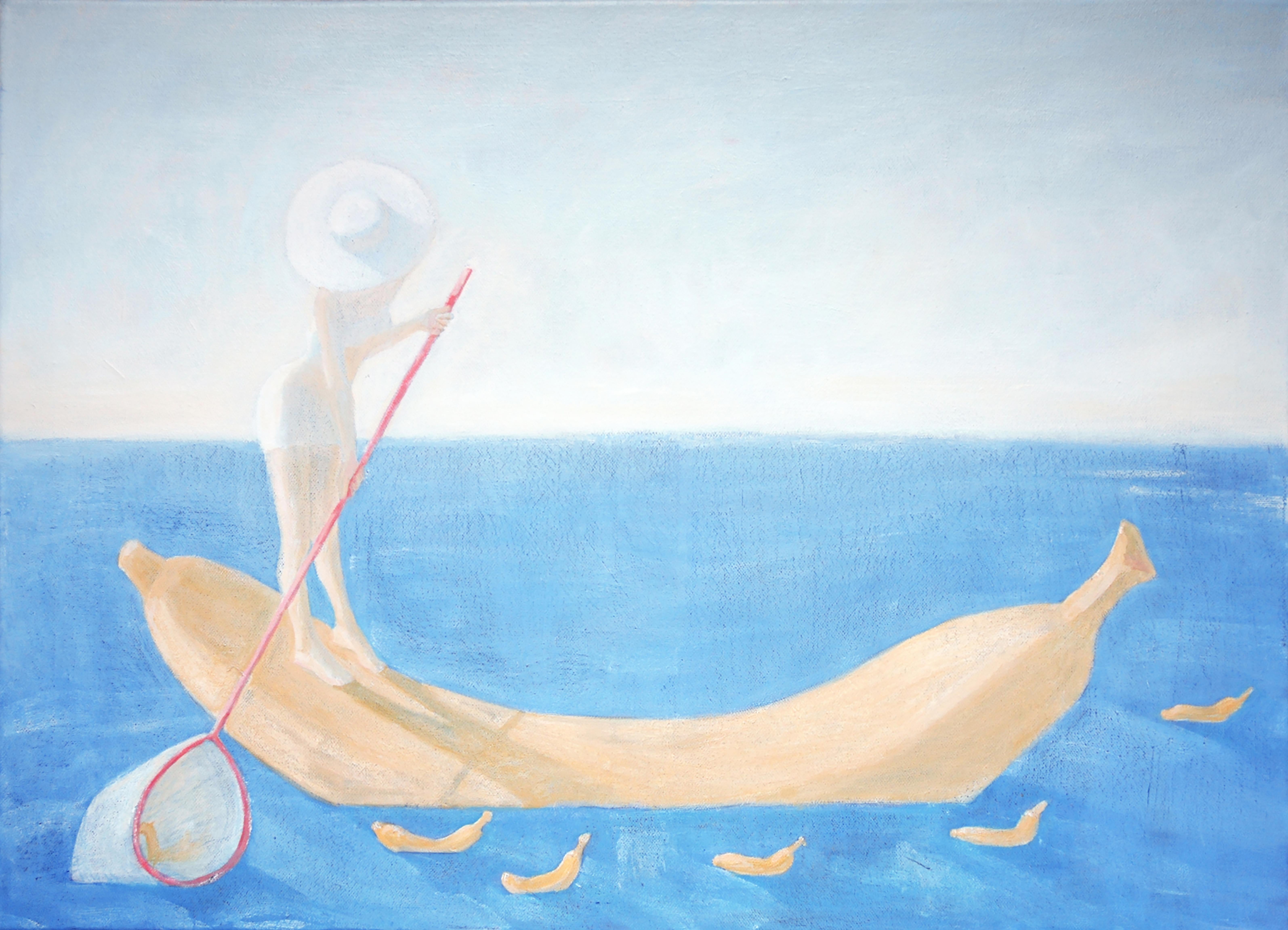 banana print kitchen art - Painting by Anastasia Aureum