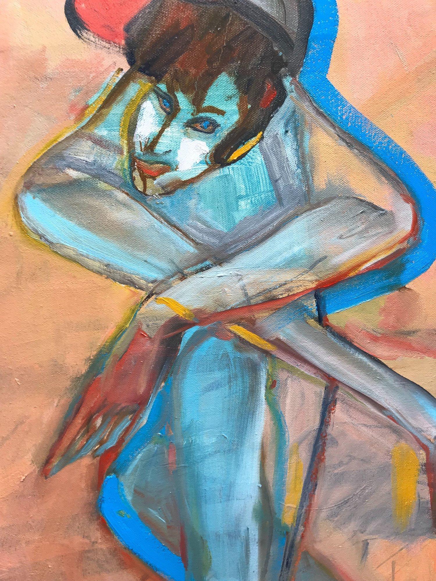 Blue boy - Painting by Anastasia Aureum