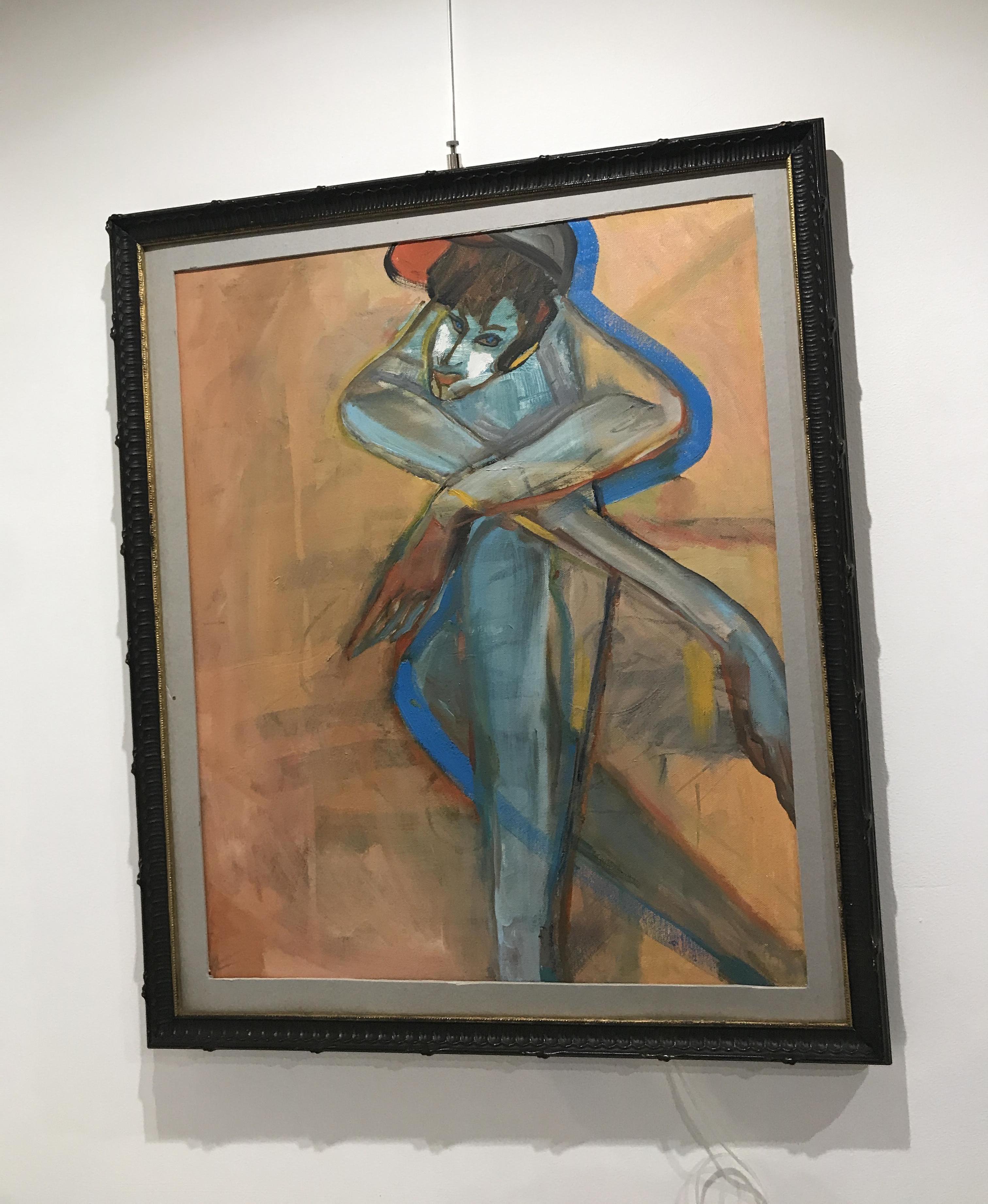 Blauer Junge (Abstrakter Expressionismus), Painting, von Anastasia Aureum
