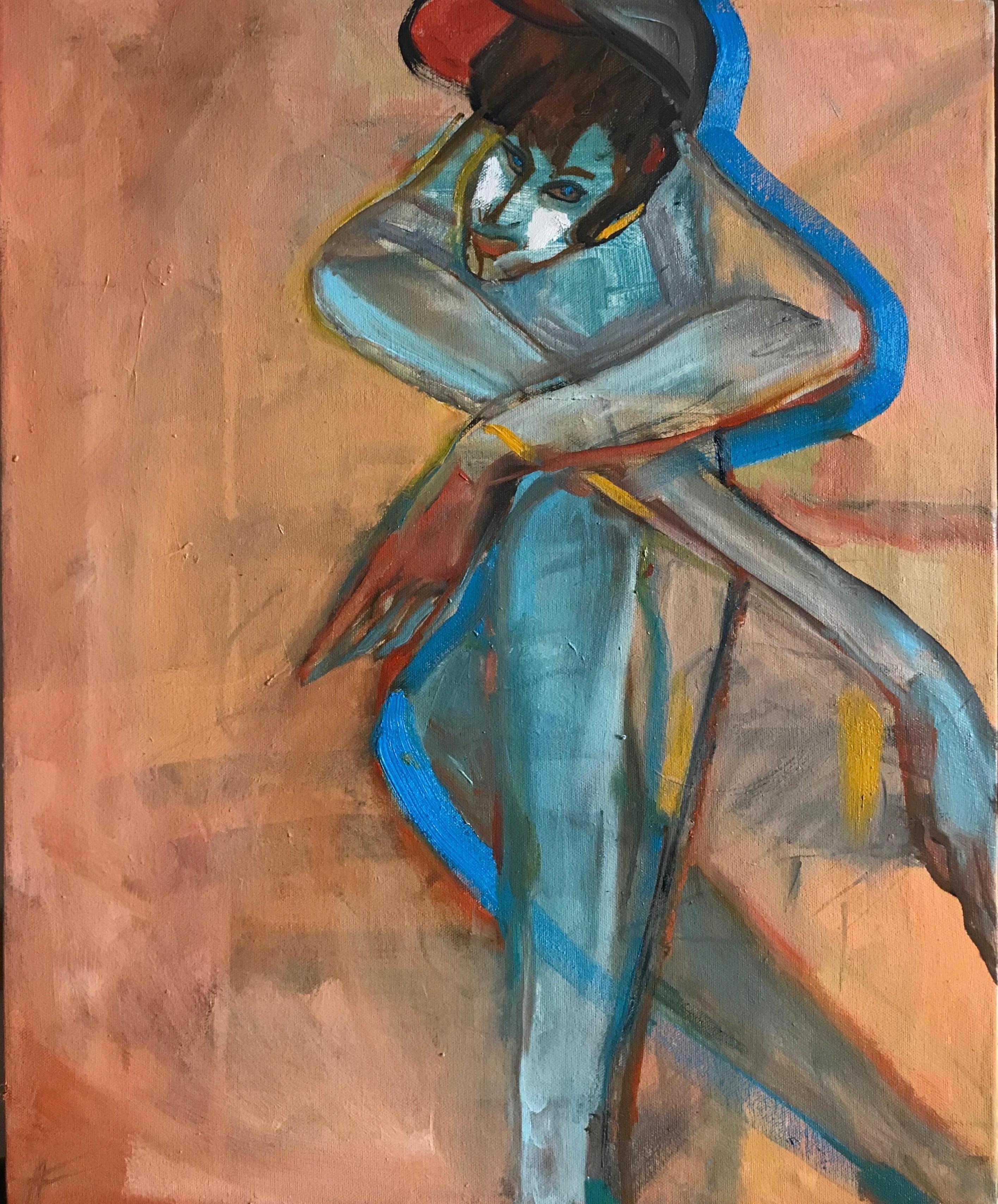 Anastasia Aureum Portrait Painting – Blauer Junge